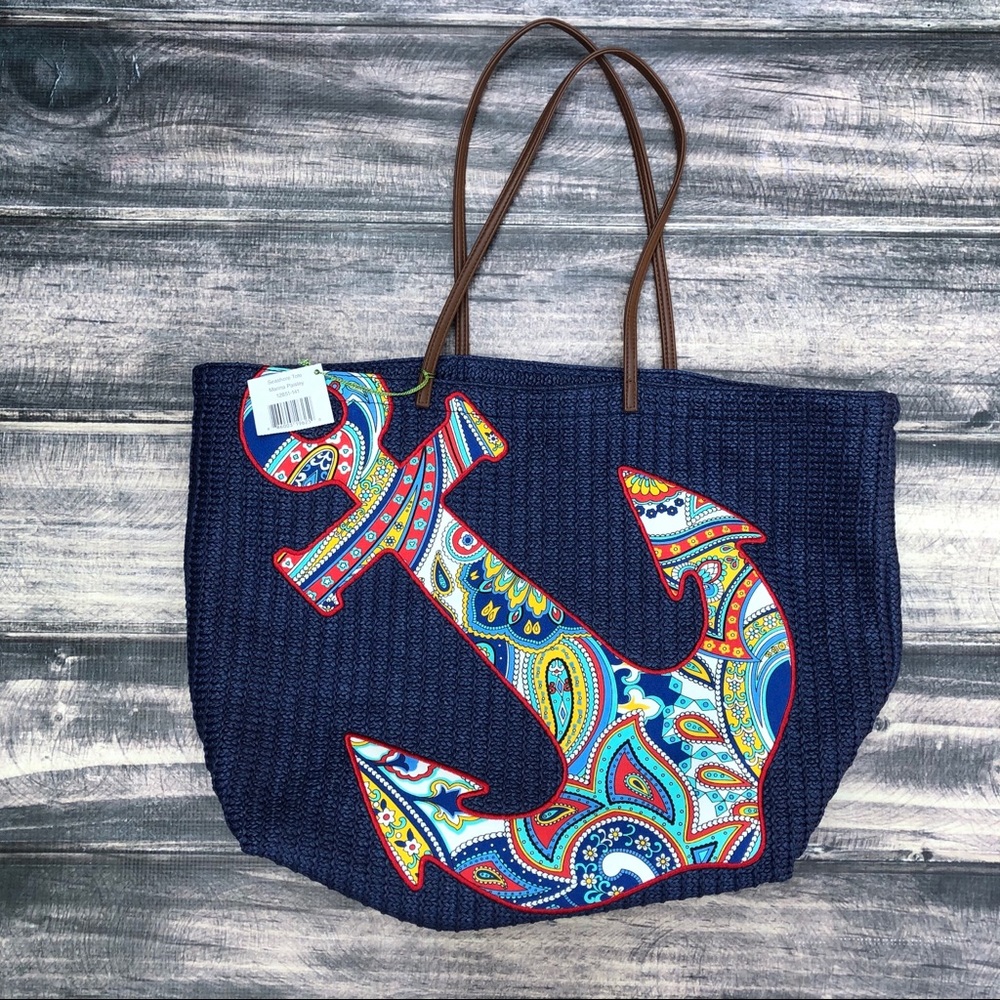 NWT Vera Bradley anchor tote, towel, & bottle